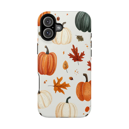 Autumn Pumpkin MagSafe iPhone Case – Fall Leaves and Harvest Design