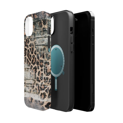 Rustic Leopard Wood Print - MagSafe iPhone Series Case