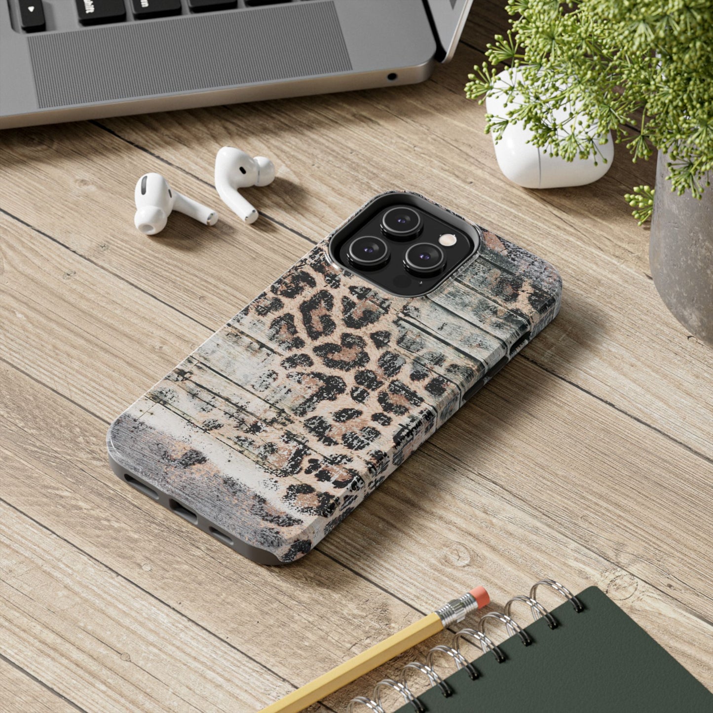 Rustic Leopard Wood Print - iPhone Series Case