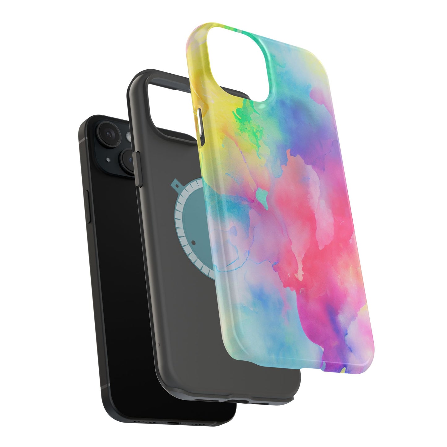 Pastel Watercolor Dream MagSafe iPhone Case – Slim Profile, Glossy Finish