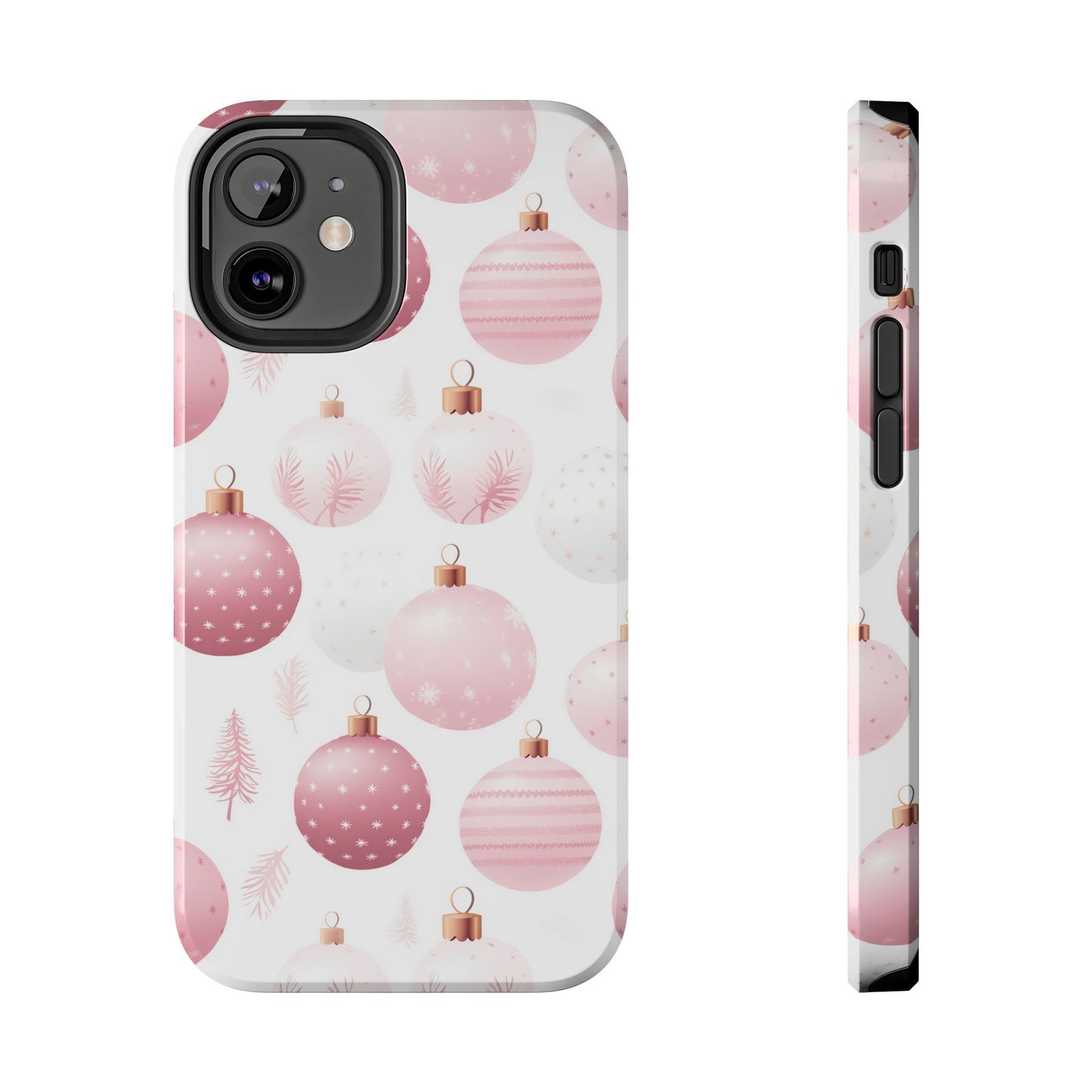 iPhone Case: Merry in Pink – Christmas Balls