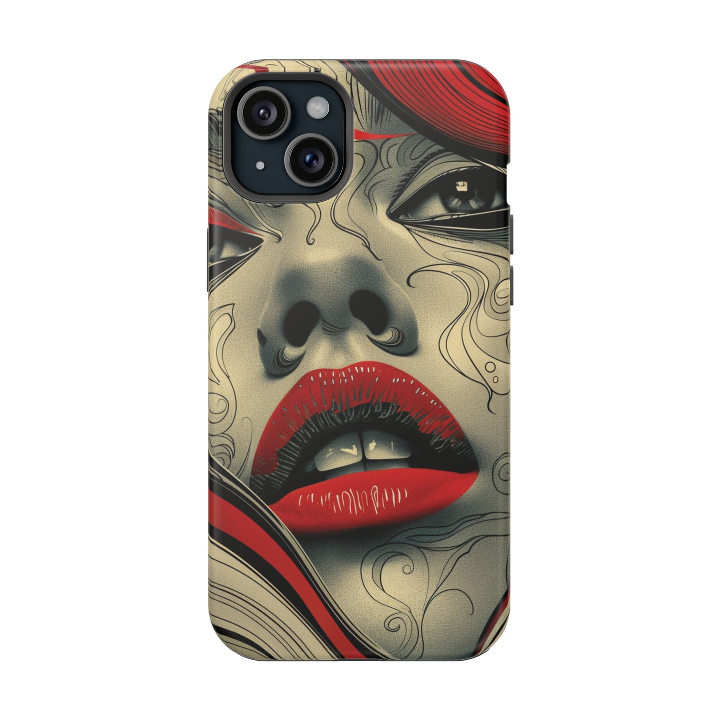 Bold Beauty Red Lips iPhone Case