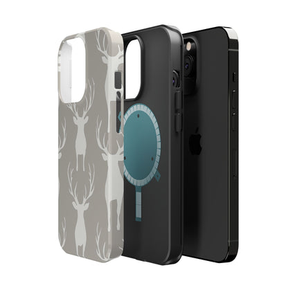 Minimalist Deer Silhouette MagSafe Pattern – iPhone Series Case