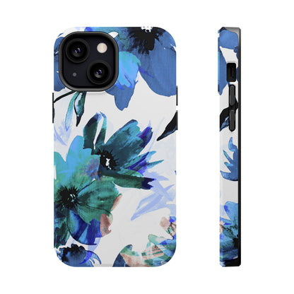 MagSafe iPhone Case – Serene Blue Blossom