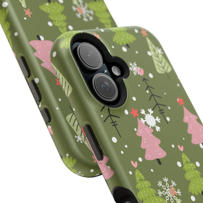 Whimsical Christmas Tree Pattern – MagSafe Phone Series Case