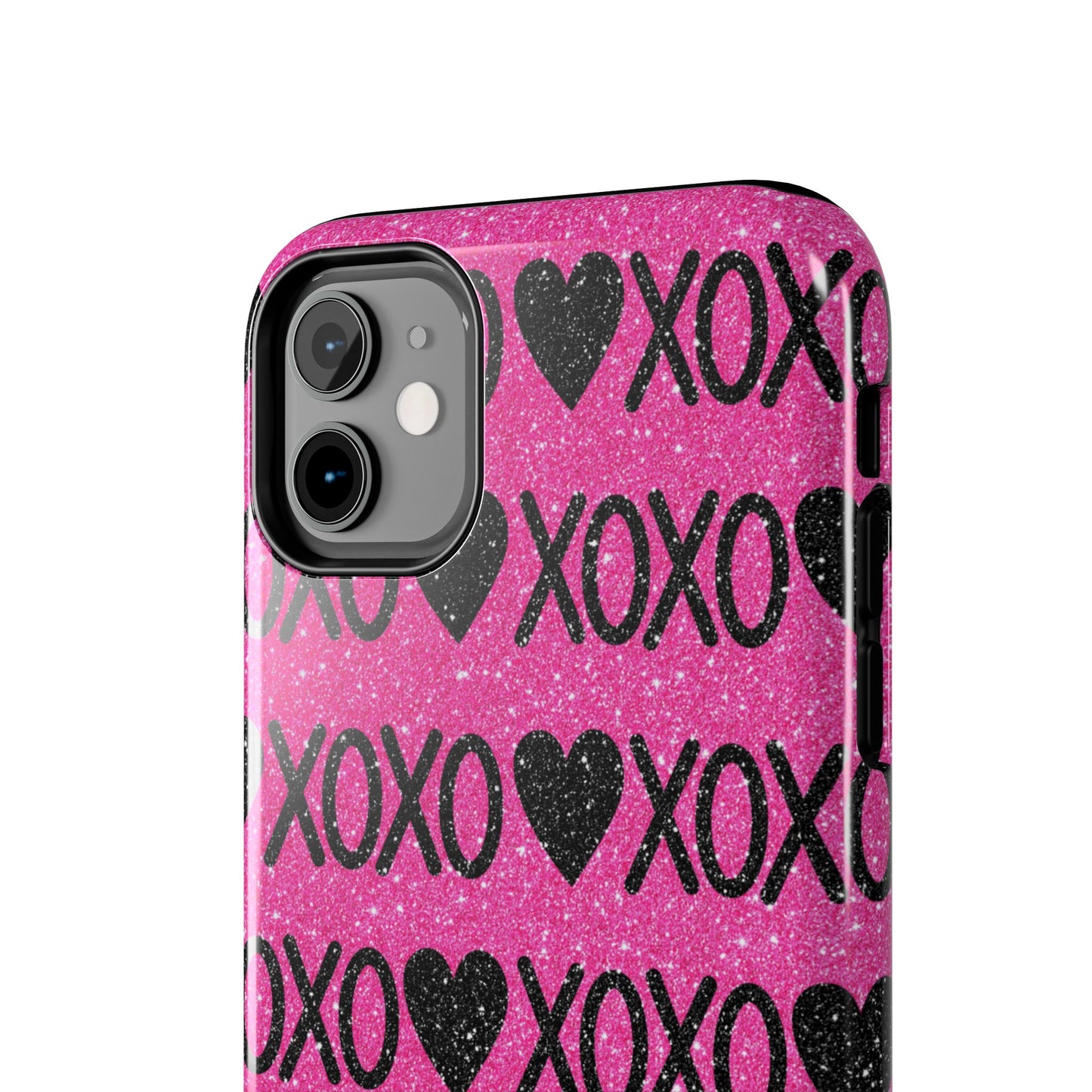 XOXO Glitter Hearts iPhone Case