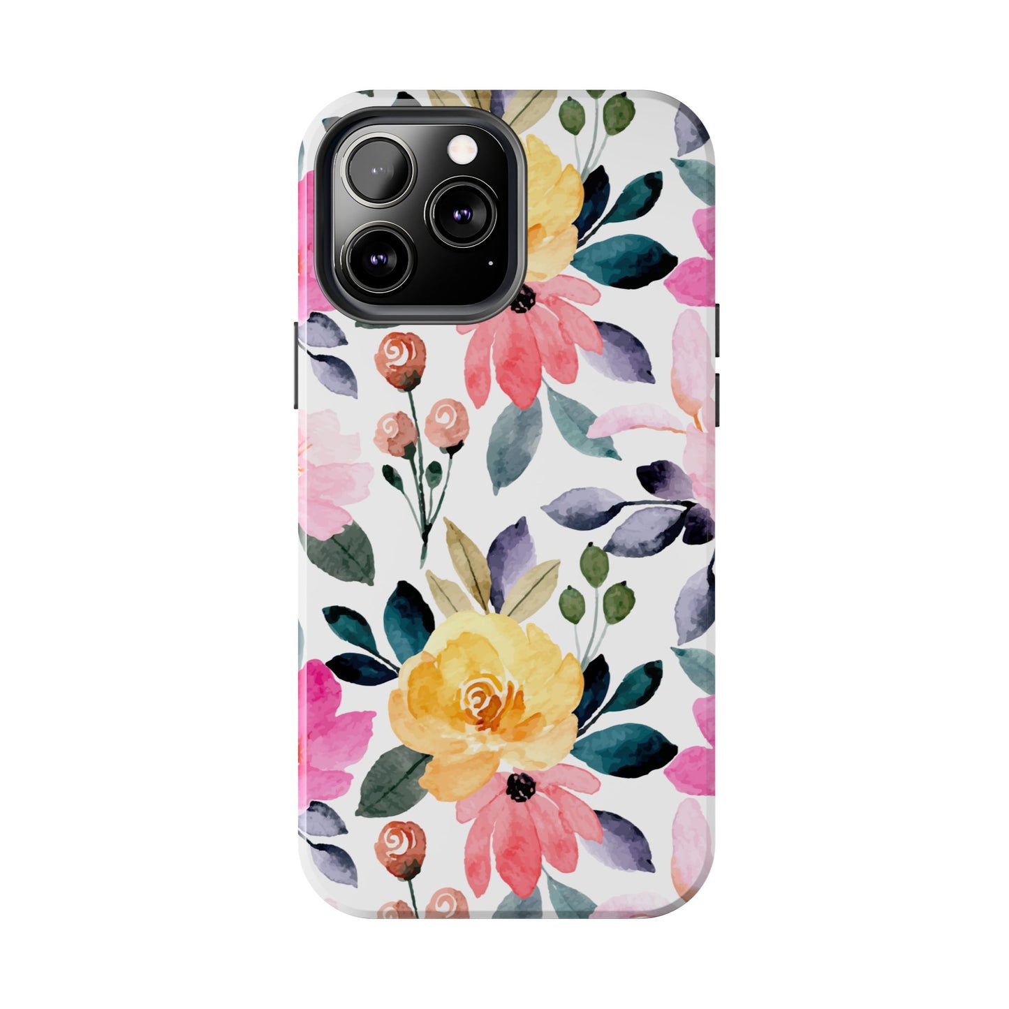 Blossoming Beauty – iPhone Series Case with Vibrant Watercolor Flowers