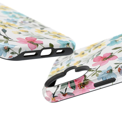 Watercolor Floral Bliss – MagSafe Case with Pastel Flower Design