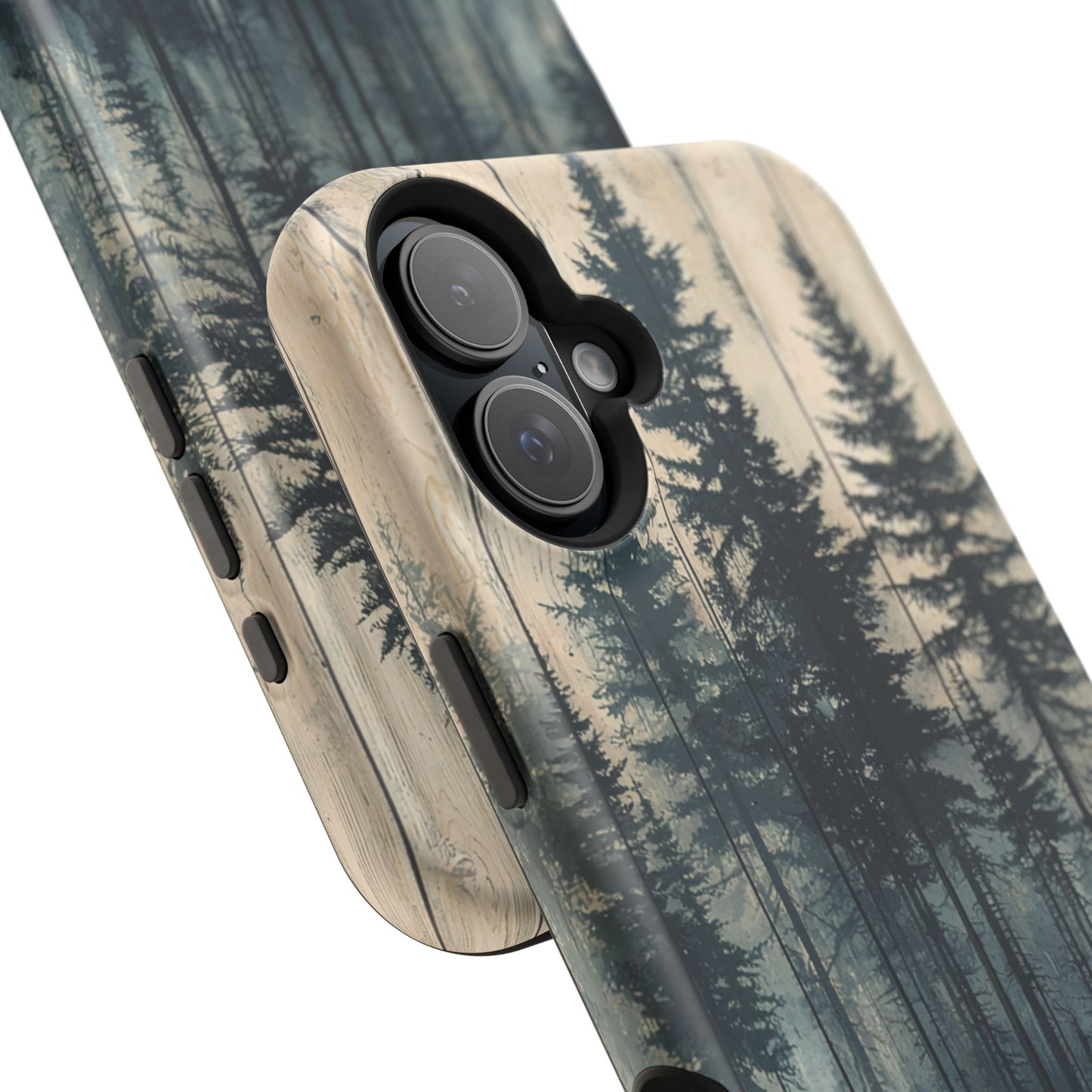 Misty Forest MagSafe iPhone Case - Rustic Nature-Inspired Protective Cover