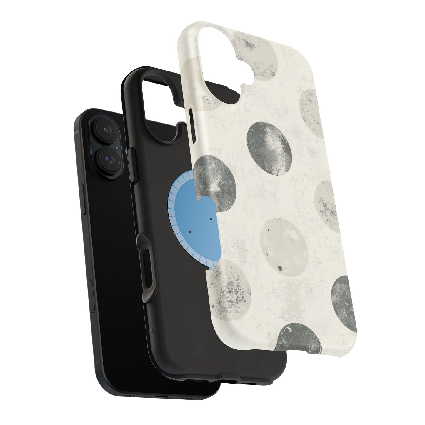 Vintage Polka Dot MagSafe iPhone Case - Neutral Retro Protective Cover