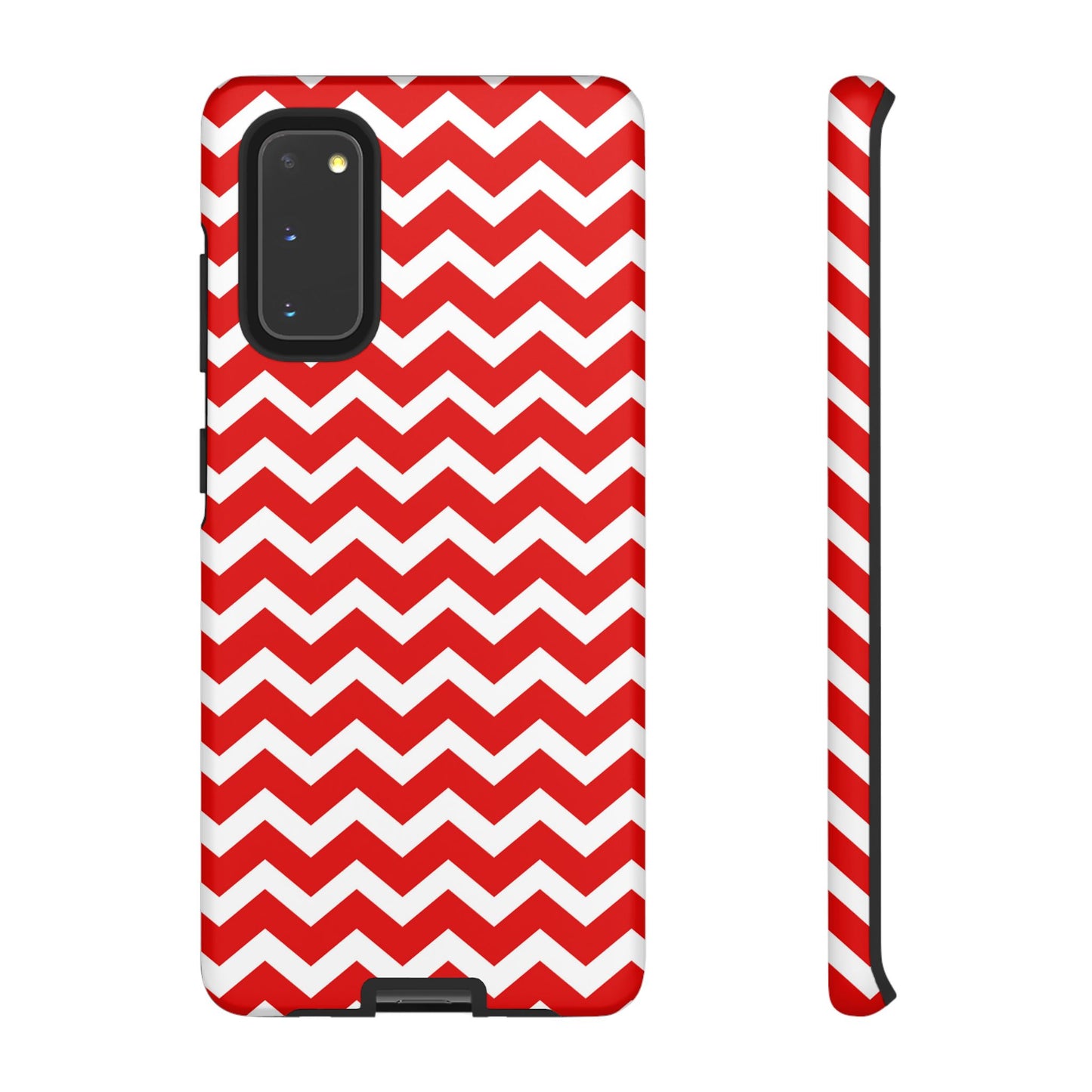 Bold Red & White Chevron – Modern Geometric Samsung Galaxy Case