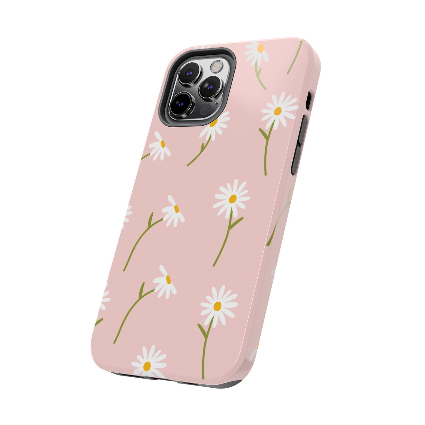 Daisy Delight Tough iPhone Case – Cute Floral Design with Dual-Layer Protection