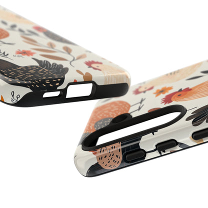 Samsung Galaxy Case: Cluckin' Vintage – Chickens & Leaves