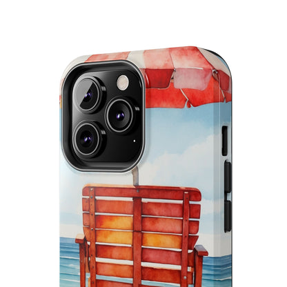 Beachfront Sunset Lounge iPhone Case – Rearview Edition