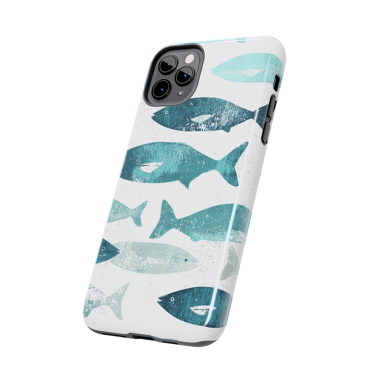 Vintage Blue Fish Print - iPhone Series Case