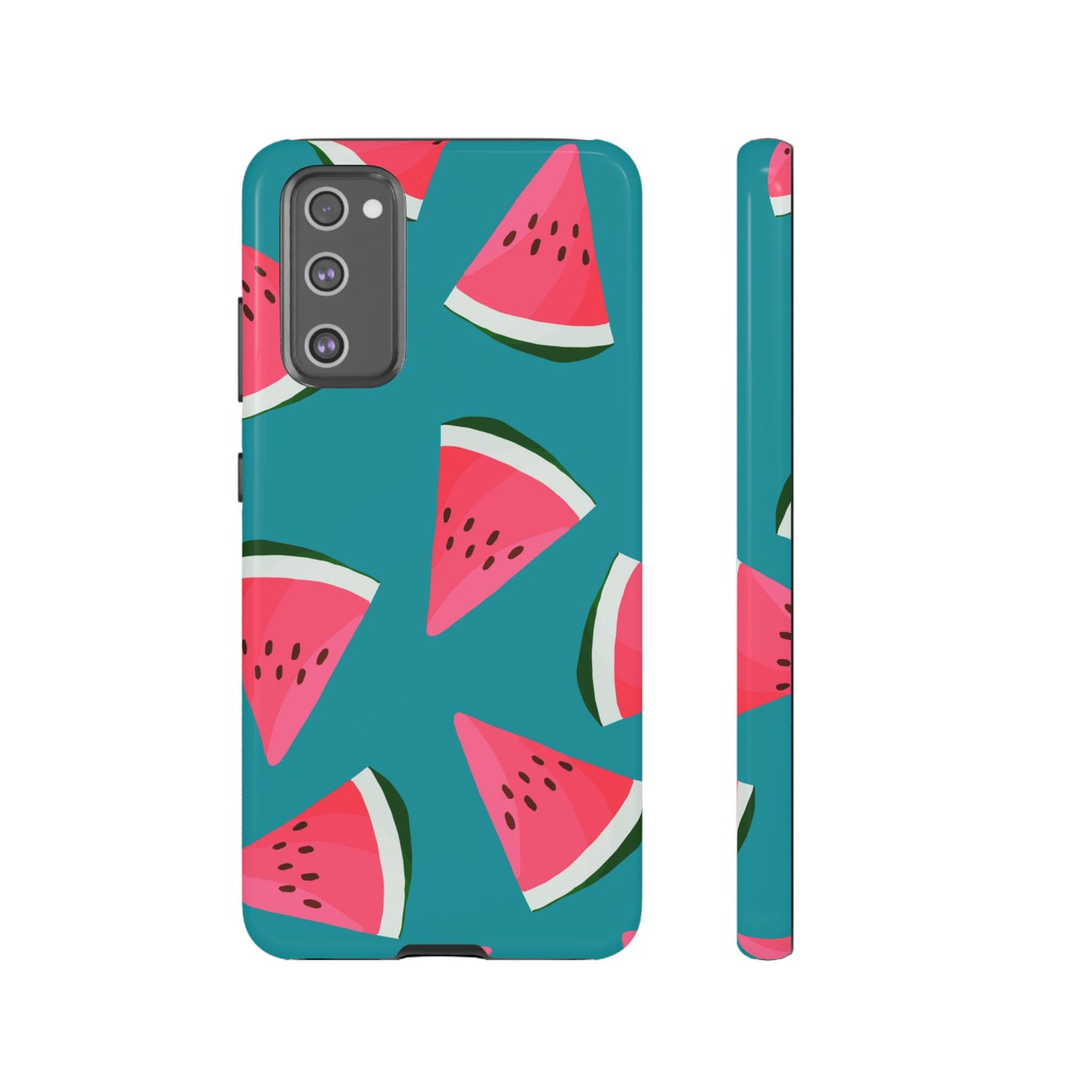 Watermelon Bliss Samsung Galaxy Case – Vibrant Summer Fruit Design on Teal Background