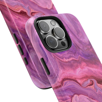 Lavender Dreamscape – iPhone Case with Pink & Purple Marble Swirl