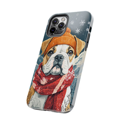 Cozy French Bulldog iPhone Case – Rustic Fireplace Protective Cover