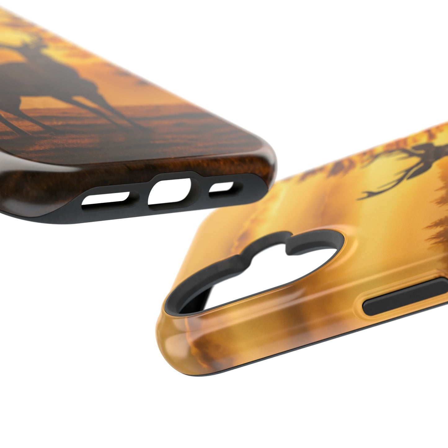 Sunset Majesty: Regal Stag – MagSafe iPhone Case