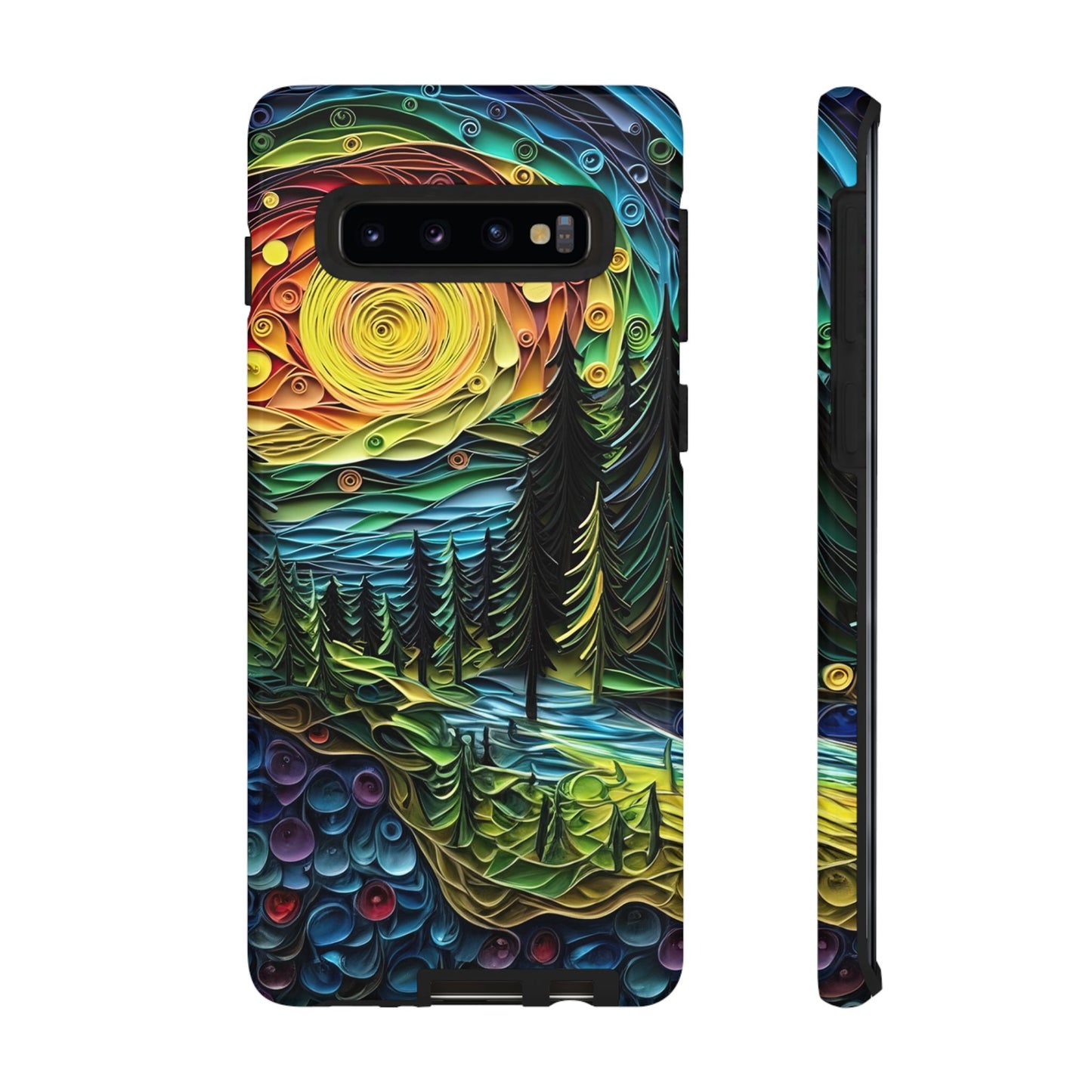 Radiant Forest Sunset Samsung Galaxy Case – Artistic Landscape Design