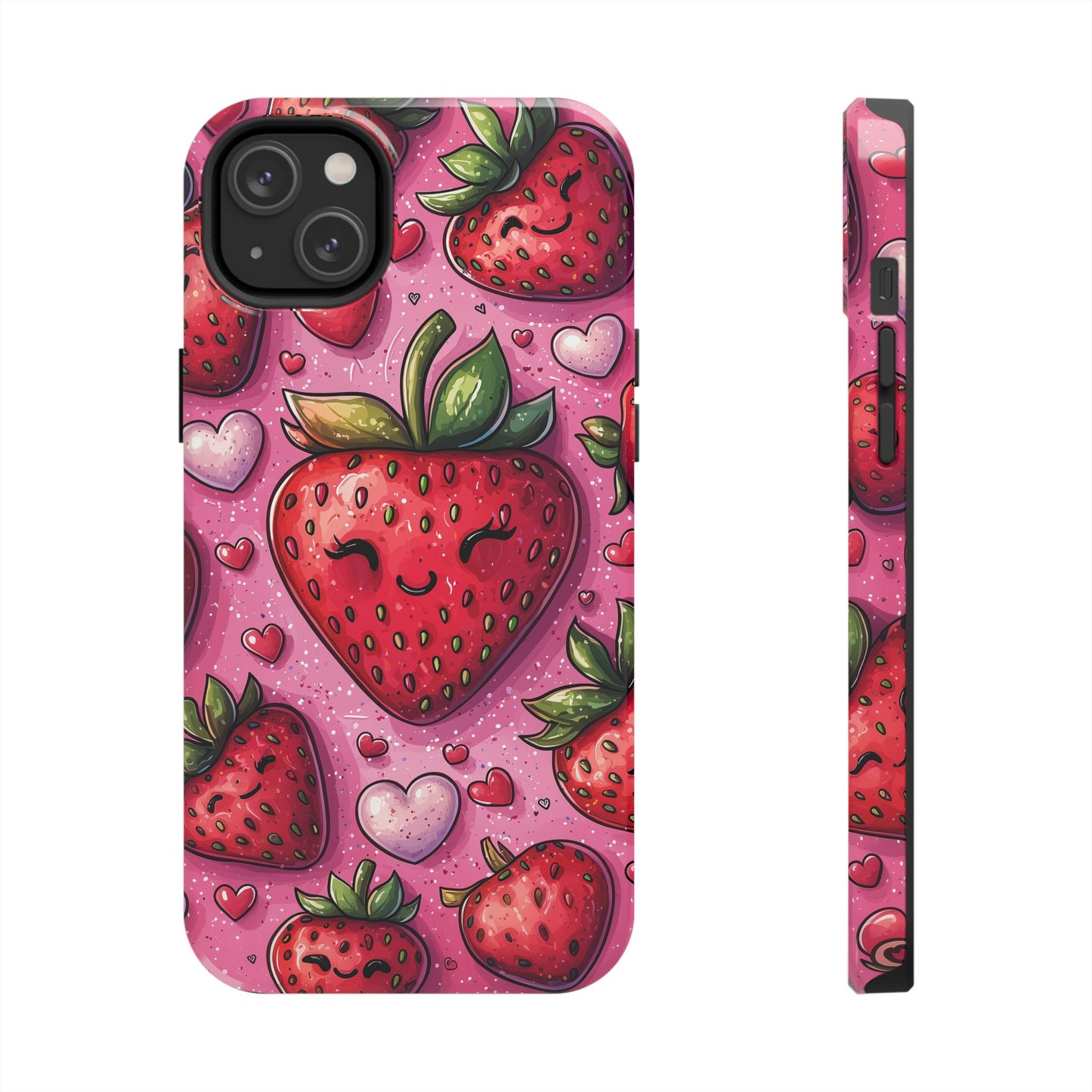 Cute Strawberry Kawaii iPhone Case – Fun Pink Design - BOGO Cases