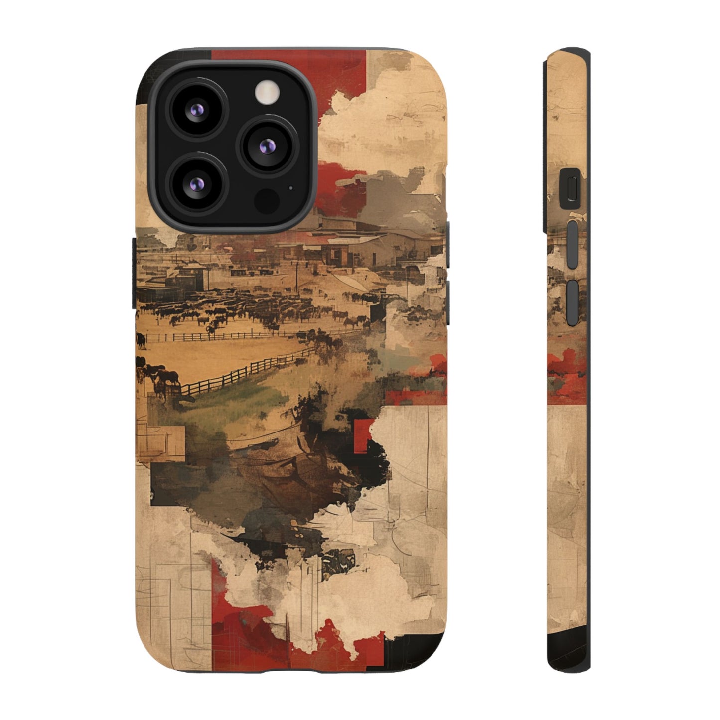 Vintage Abstract iPhone Case - Rustic Art Protective Cover