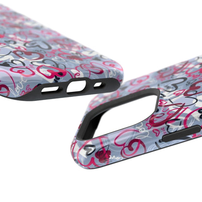 Graffiti Love Hearts MagSafe Case