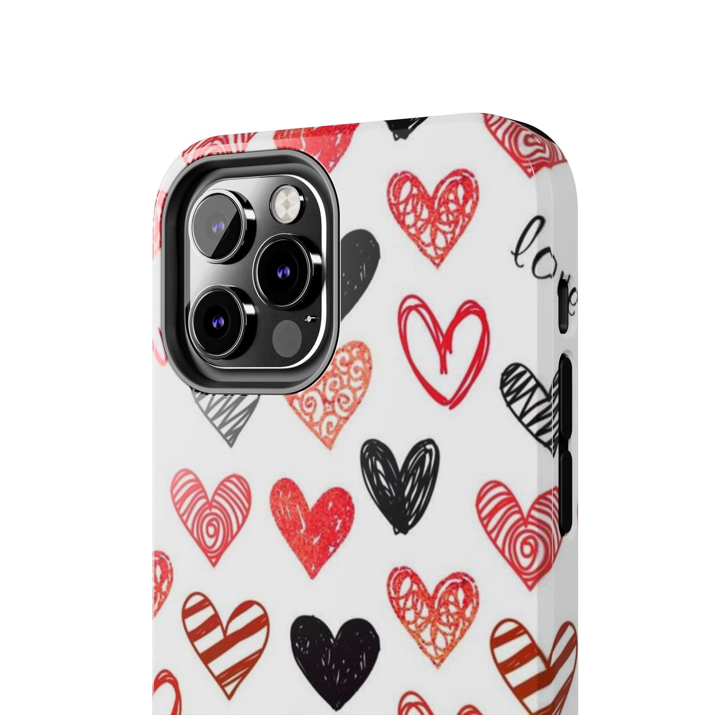 iPhone Case: Hand-Drawn Hearts & Love