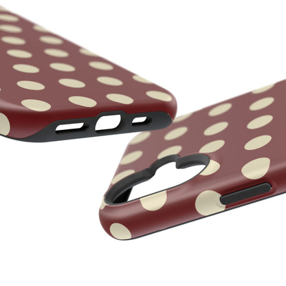 Classic Red & Cream Polka Dots - MagSafe iPhone Case