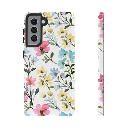 Watercolor Floral Bliss – Samsung Galaxy Case with Pastel Flower Design