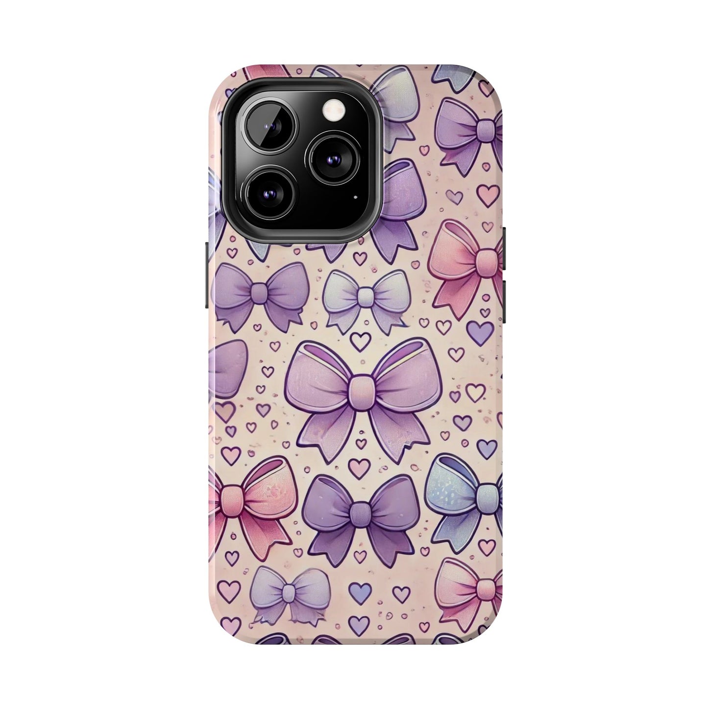 Pastel Bow iPhone Case - Cute Girly Pattern Protective Cover