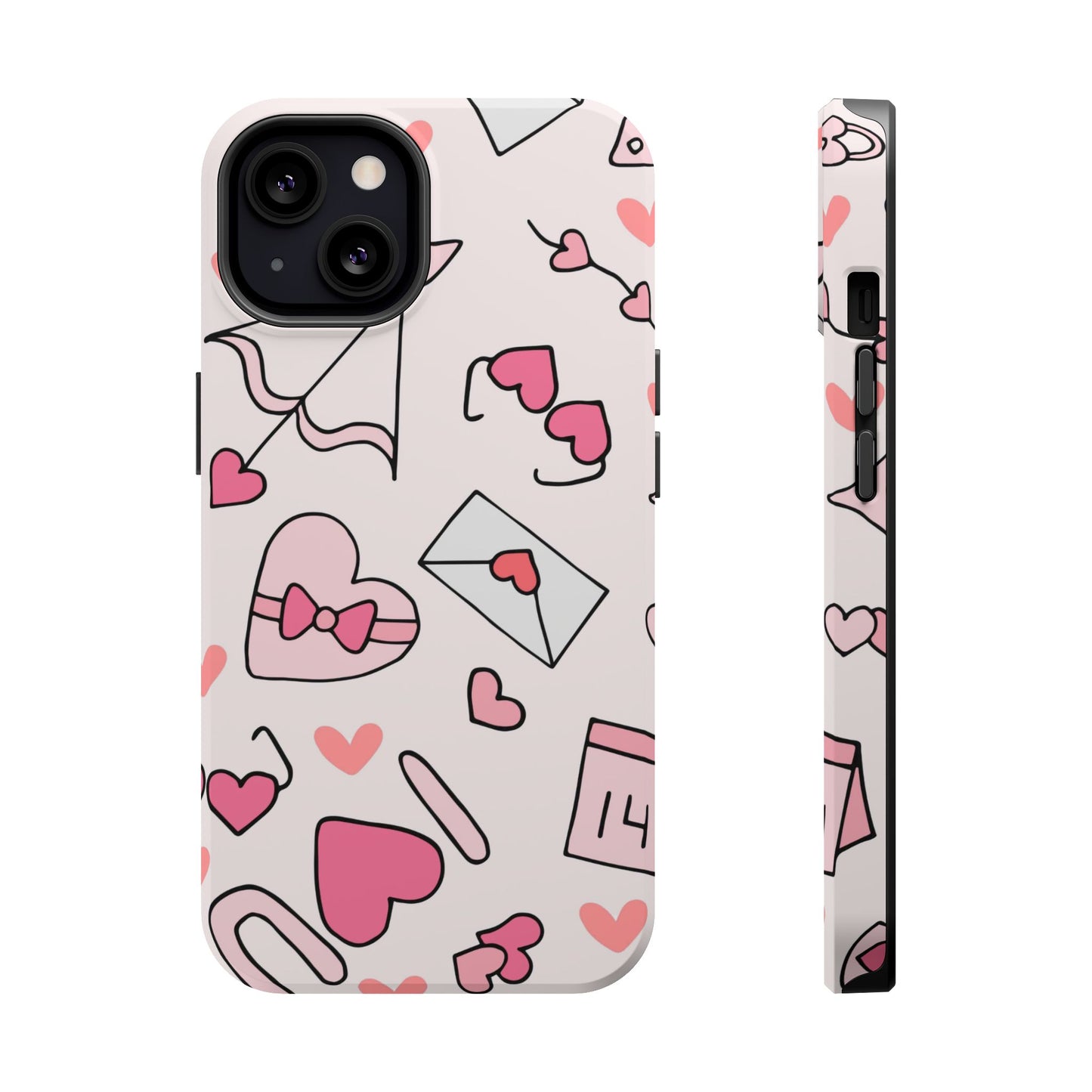 Valentine's Day Scribbles MagSafe iPhone Case