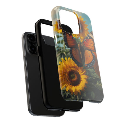 Vibrant Butterfly & Sunflower – iPhone Case