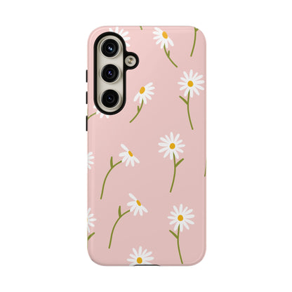 Daisy Delight Tough Samsung Galaxy Case – Cute Floral Design with Dual-Layer Protection