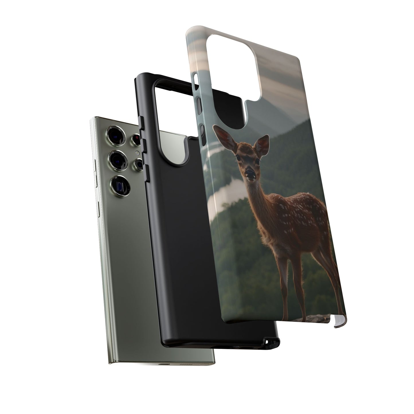 Majestic Fawn Overlooking Mountain Vista Samsung Galaxy Case