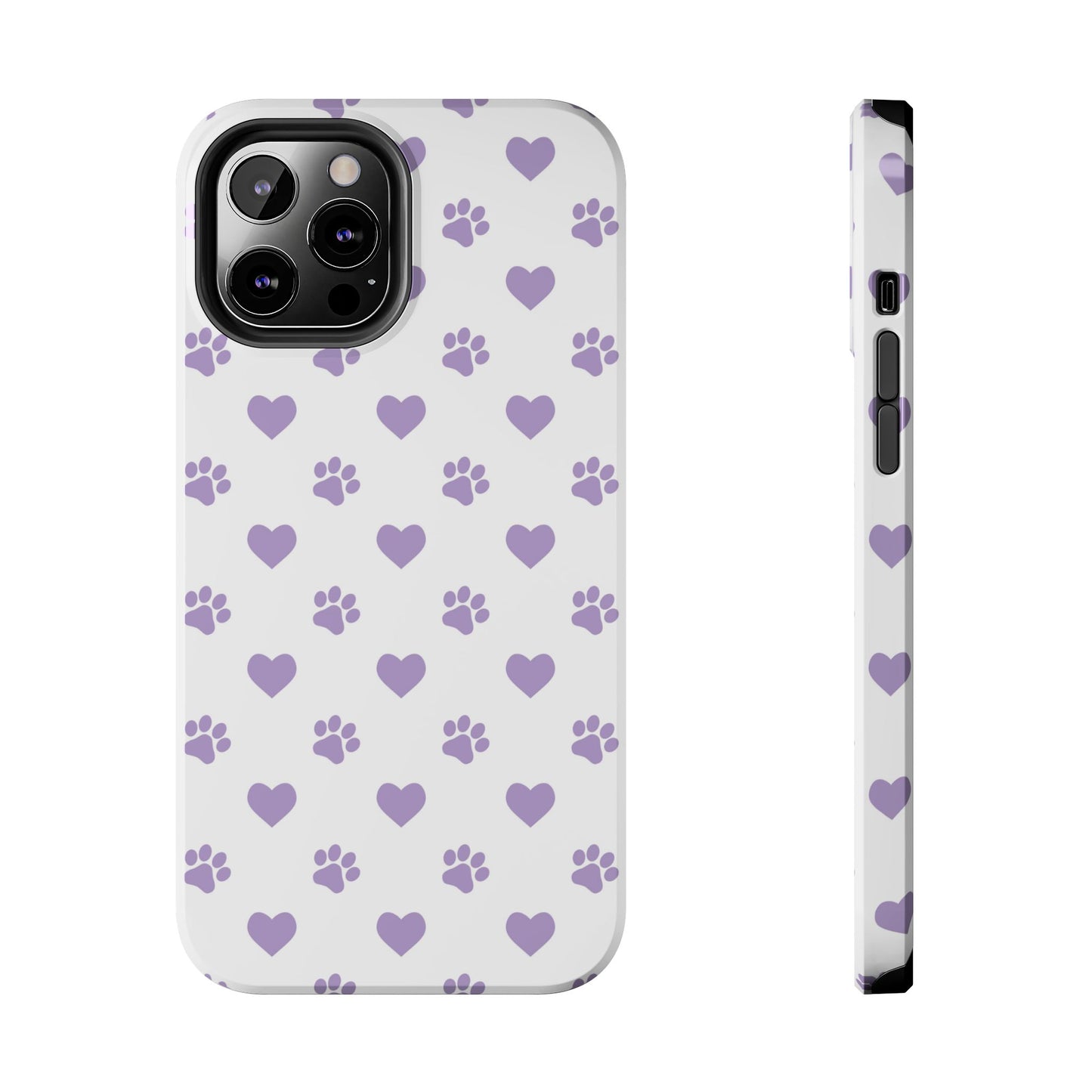 Paw Prints & Hearts – Cute and Durable iPhone Case for Animal Lovers