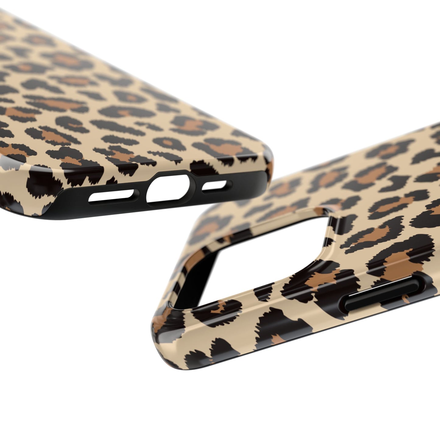 Wild Leopard Print Tough iPhone Case – Bold Animal Pattern Design with Dual-Layer Protection