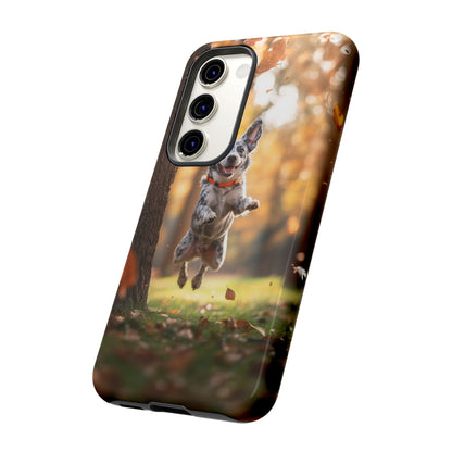 Energetic Blue Heeler Forest Pup Samsung Galaxy Case – Durable Outdoor-Inspired Design