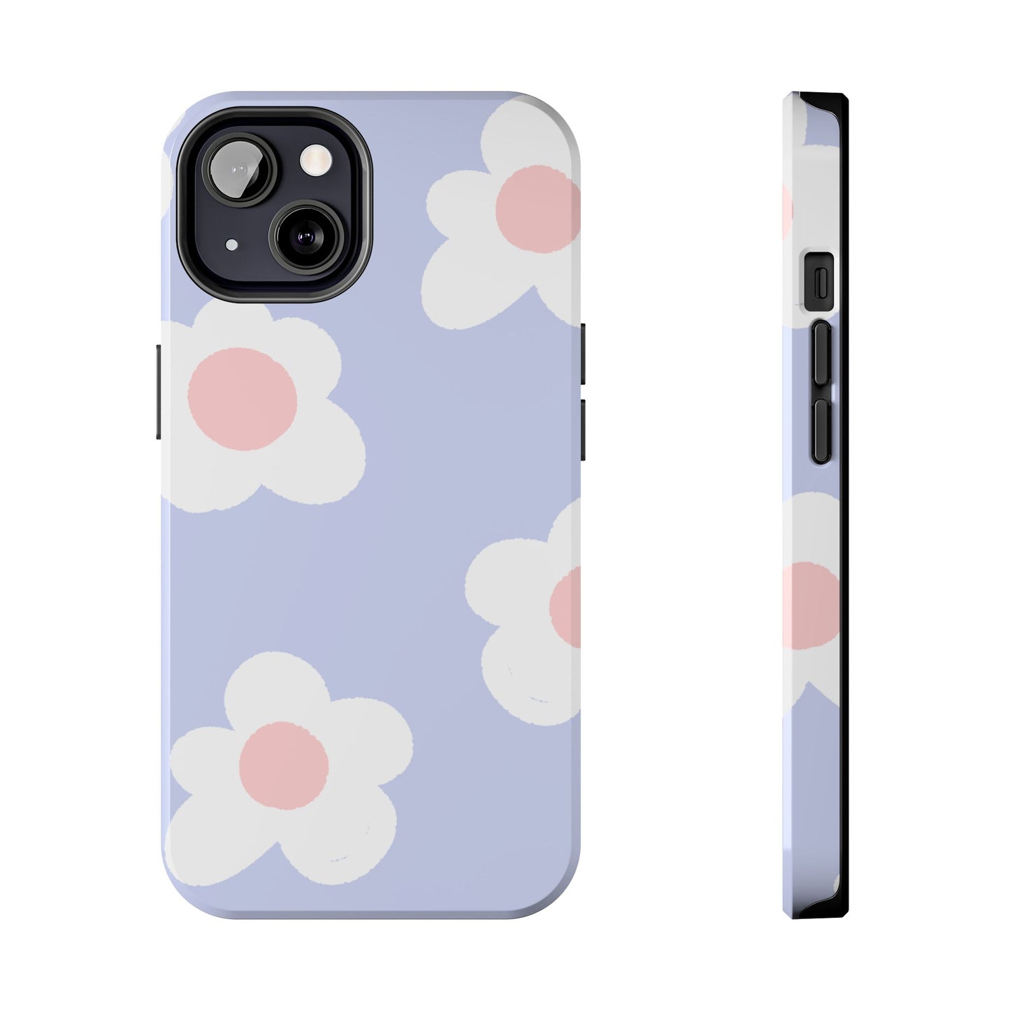 Retro Daisy Pastel Tough iPhone Case – Durable Design with Soft Matte Finish