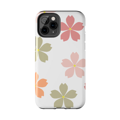 Pastel Sakura Blossom Tough iPhone Case – Durable Design with Soft Matte Finish