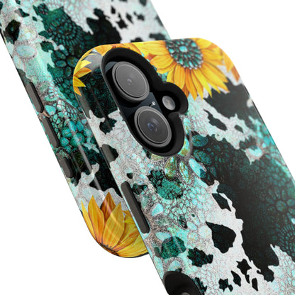 Boho Turquoise Sunflower Lace - MagSafe iPhone Series Case