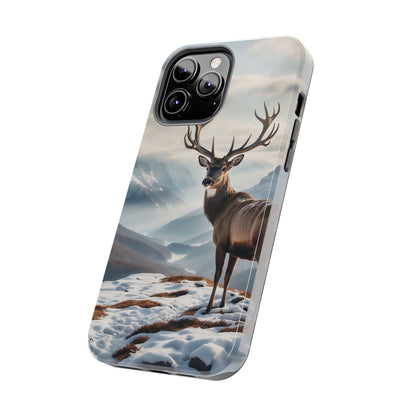 Alpine Majesty: Stag in Snow – iPhone Case