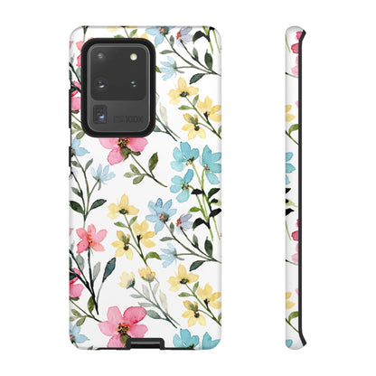 Watercolor Floral Bliss – Samsung Galaxy Case with Pastel Flower Design