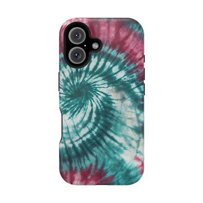 Teal and Pink Tie-Dye MagSafe Case – Stylish and Functional