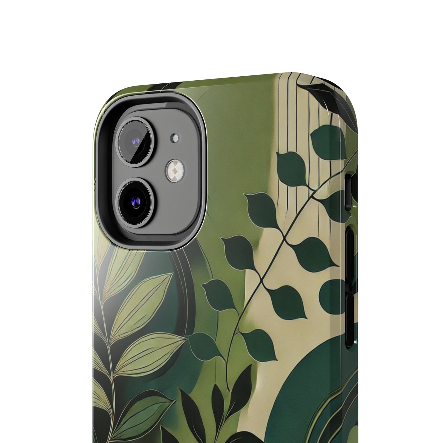 Abstract Green Leaves iPhone Case - Nature-Inspired Protective Cover