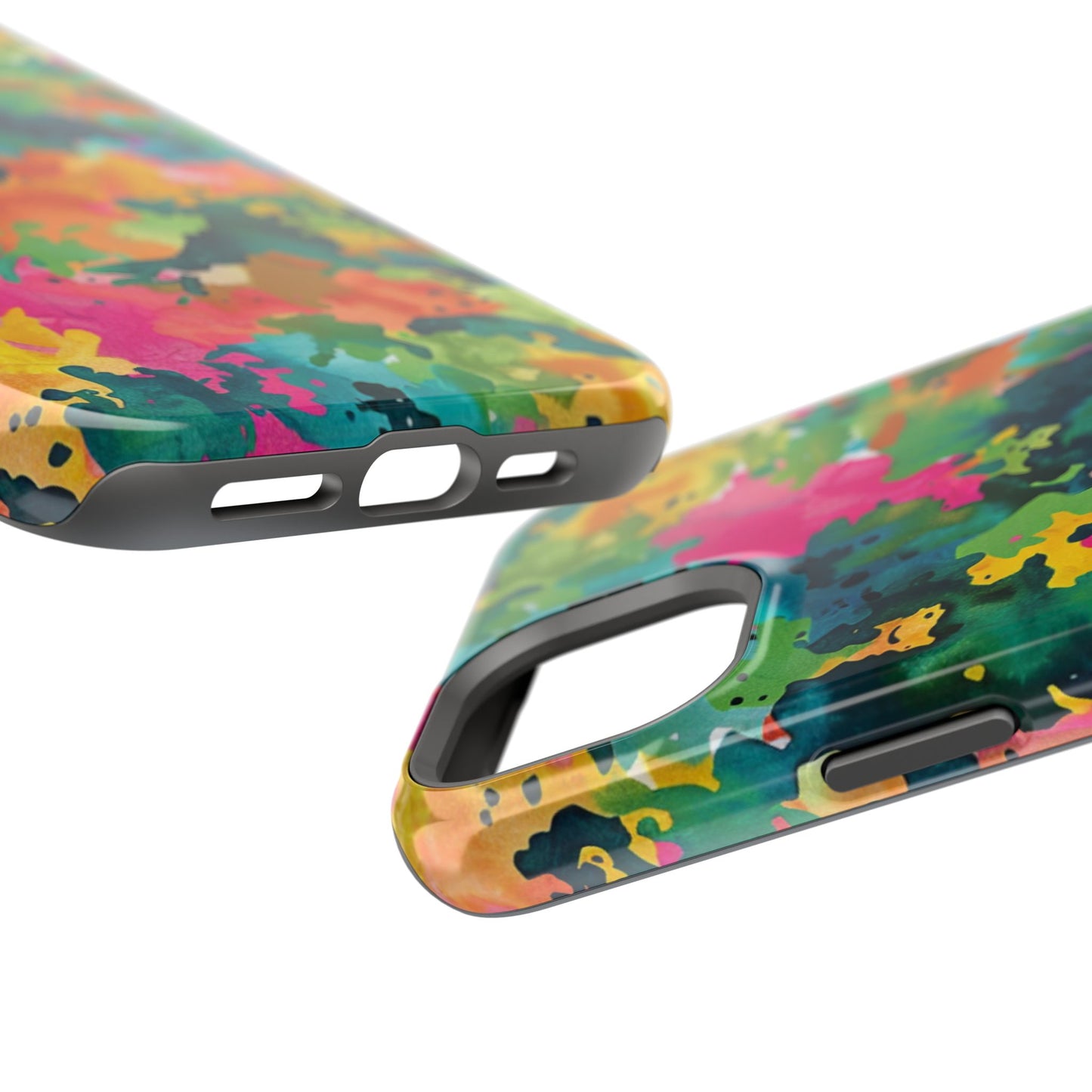 Vibrant Watercolor Splash MagSafe Case – Colorful Abstract Design with MagSafe Compatibility