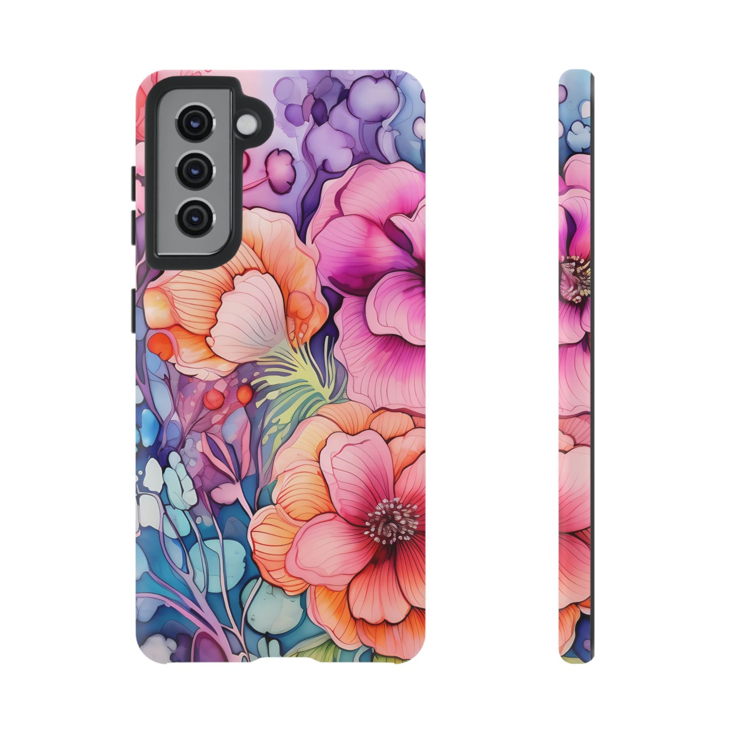 Bright Watercolor Floral Splash iPhone Series Case – Bold Artistic Design