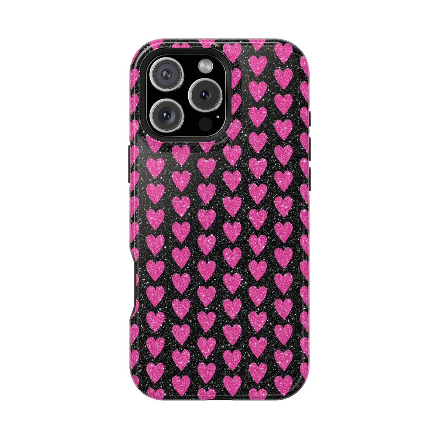 Glitter Pink Hearts MagSafe Case