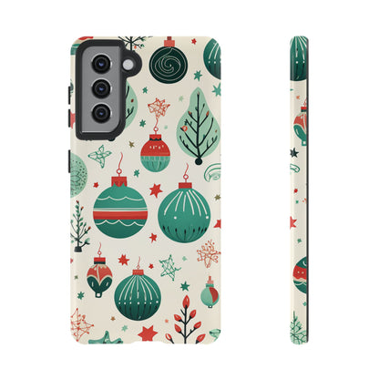 Vintage Christmas Ornaments Pattern – Samsung Galaxy Series Case