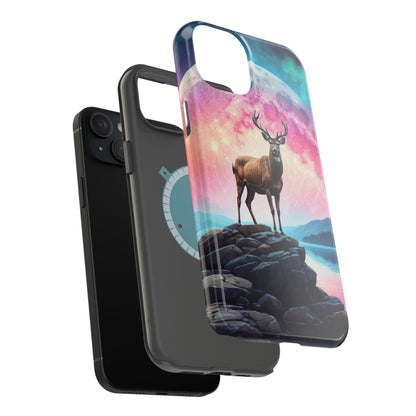 Vibrant Stag in Bloom – MagSafe iPhone Case